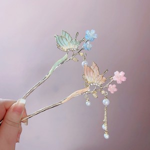 کانزاشی کره ای گل و پروانه لاکچری رنگی آویزدار
