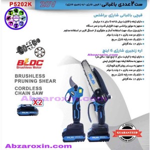 ست دو عددی قیچی و اره شارژی پالاس مدل P5202K