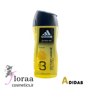 شامپو سه کاره مو بدن صورت آدیداس adidas مدل Victory League حجم 250 میل