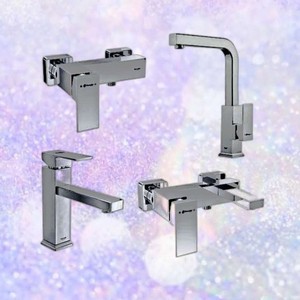 برند شودر - ست 4 تکه شیرالات مدل اروپا کروم براق