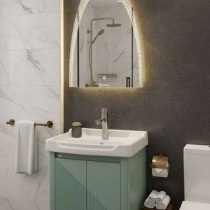 برند رابوکا اکونومی - فول ست روشویی مدل آرسیتا + آینه LED