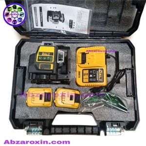 تراز لیزری 3 خط 360 درجه نور سبز دو باطری دیوالت