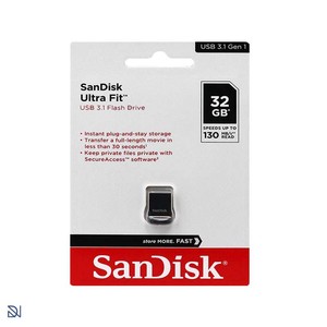 فلش مموری سن دیسک   Ultra Fit USB 3.1 CZ430 Sandisk ظرفیت  32 گیگابایت