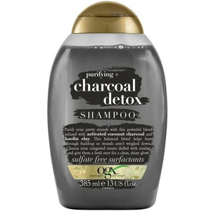 شامپو بدون سولفات اوجی ایکس Ogx مدل زغال چرکول دتوکس Charcoal detox حجم 385 میل
